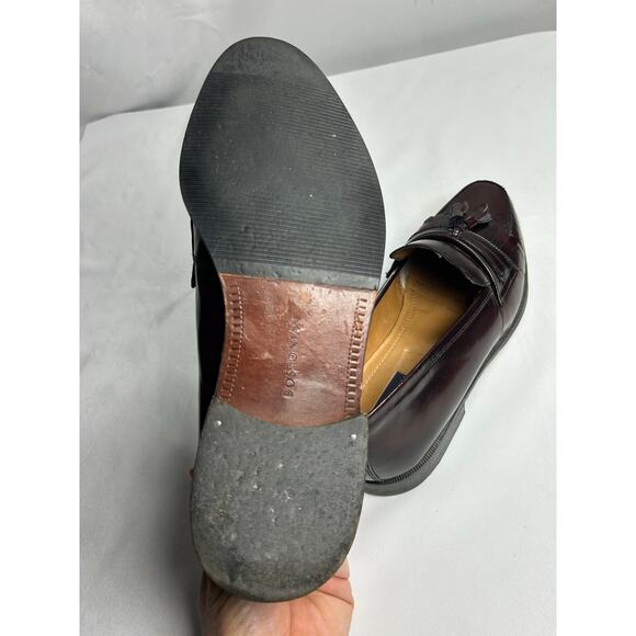 Bostoninan Florentine Men\'s Kiltie Tassel Loafers Shoes Size 10M Leather Cognac